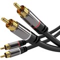 PremiumCord kabel 2x CINCH - 2x CINCH, M/M, HQ, 5m, černá_1168962026