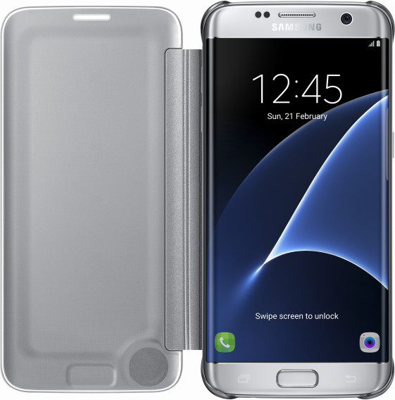 Samsung EF-ZG935CS FlipClearView Galaxy S7e,Silver_1450954581
