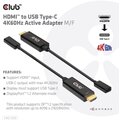 Club3D aktivní adaptér HDMI na USB-C, 4K@60Hz, M/F_1945390087