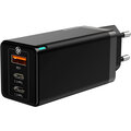 Baseus cestovní nabíječka GaN, 2xUSB-C, USB-A, 60W, černá_839465158