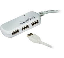 ATEN USB 2.0 aktivní prodlužka 12m s 4 portovým hubem_1258799539