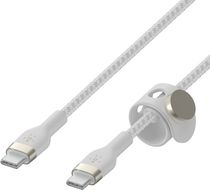 Belkin odolný kabel USB-C BOOST CHARGE™ PRO Flex, 1m, bílá_316494043