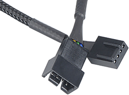 Akasa prodlužovací kabel 4PIN konektory pro PWM a 3pin ventilátoru, 30 cm_1431998289