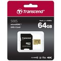 Transcend Micro SDXC 500S 64GB 95MB/s UHS-I U3 + SD adaptér_2062326770