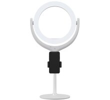 Devia selfie stojan se světelným prstencem 8” (20,32 cm), univerzální, bílý