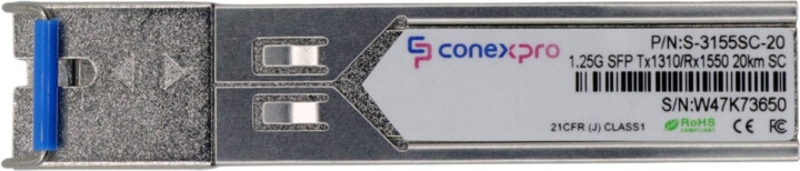 Conexpro SFP modul 1,25Gbit, SM, Tx1310/Rx1550nm, 20km, DDM, 1x SC_1476554566