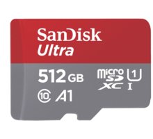 SanDisk Micro SDXC Ultra Android 512GB 100MB/s A1 UHS-I + SD adaptér O2 TV HBO a Sport Pack na dva měsíce