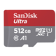 SanDisk Micro SDXC Ultra Android 512GB 100MB/s A1 UHS-I + SD adaptér