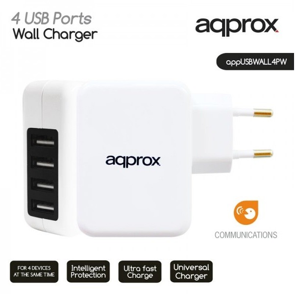 Approx APPUSBWALL4PW napájecí adaptér, 20W, 4A, USB_432995220