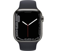Apple Watch Series 7 Cellular, 45mm, Graphite, Stainless Steel, Midnight Sport Band S pojištěním od Mutumutu dostanete 5 000 Kč zpět - více ZDE + O2 TV HBO a Sport Pack na dva měsíce