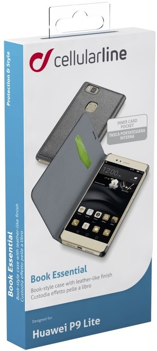 CellularLine Book Essential pouzdro typu kniha pro Huawei P9 Lite, černé_1508241897
