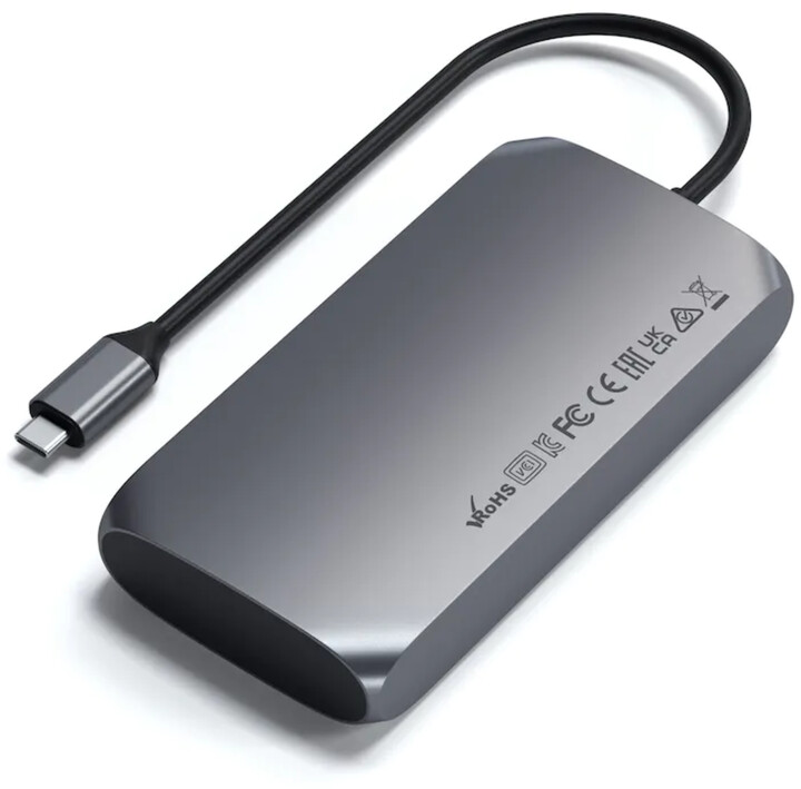 Satechi Aluminium USB-C Multimedia Adapter M1, 4K HDMI, USB-C PD 85W, USB-C data, 2x USB-A_878088386