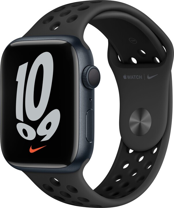 Apple Watch Nike Series 7 GPS, 45mm, Midnight, Anthracite Black Sport Band_547643548