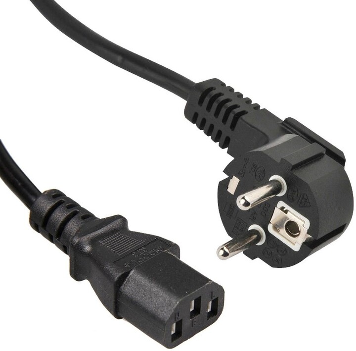 PremiumCord kabel síťový 230V k počítači 0.5m_2074749421