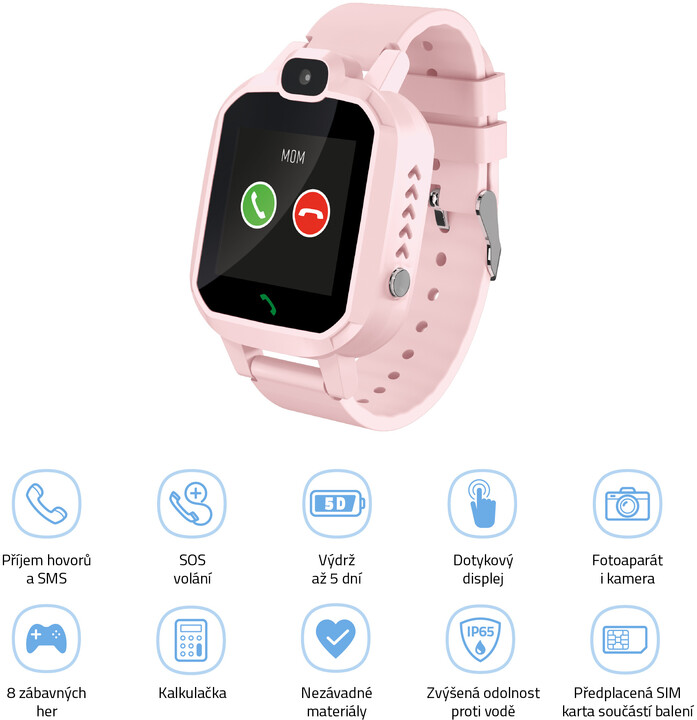 LAMAX WCall Pink - chytré hodinky pro děti_1682340513