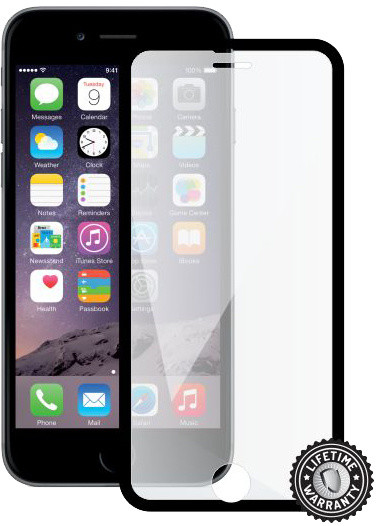 Screenshield ochrana displeje Tempered Glass pro iPhone 6, Black (kovový okraj)_144235461