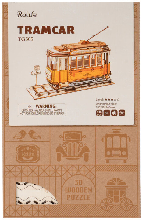 Stavebnice RoboTime - Historická tramvaj, dřevěná_1931053325