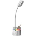 IMMAX LED stolní lampička FRESHMAN s RGB podsvícením, 10W, 350lm, 5V/2A, držák na tužky, bílá_1522211272