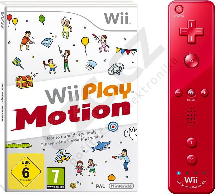 Wii Remote Plus Red + Wii Play: Motion_58286227