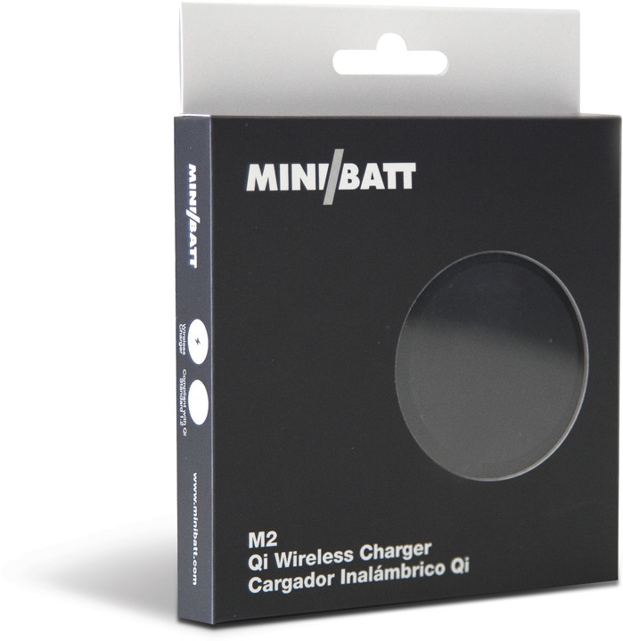 MiniBatt M2 Qi bezdrátová nabíječka - černá_177931904