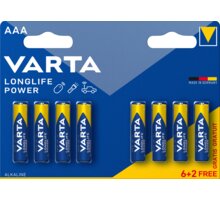 VARTA baterie Longlife Power AAA, 6+2ks_1340215872