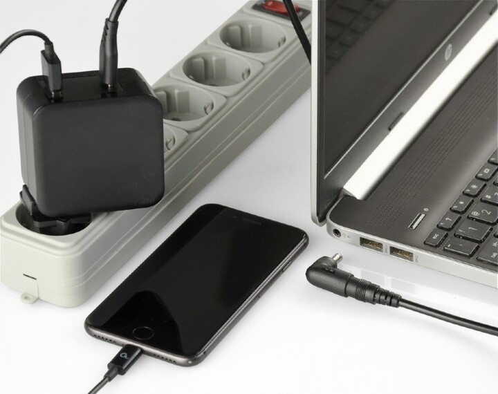 Gembird univerzální adaptér pro notebook, USB-A, USB-C PD, 60W_23868528