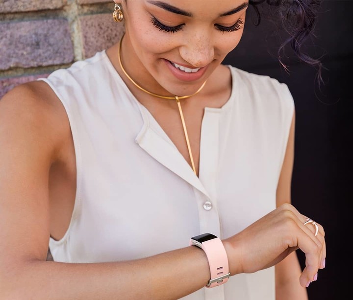 Google Fitbit Charge 2 Accessory Band kožený S, růžová_364206074