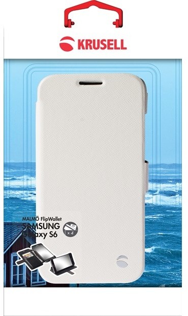 Krusell flipové pouzdro MALMÖ FlipWallet pro Samsung Galaxy S6/S6 edge, bílá_653151133
