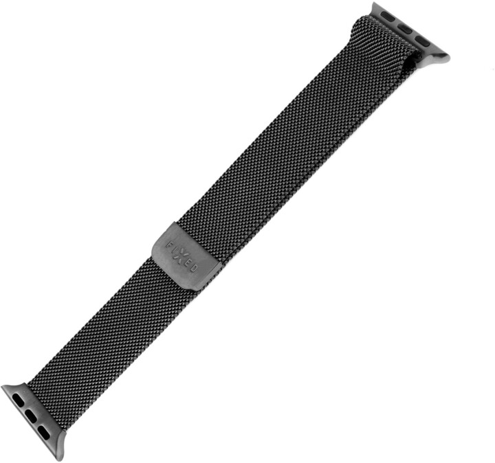 FIXED síťovaný nerezový řemínek Mesh Strap pro Apple Watch 38/40/41mm, černá_613804028