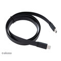 Akasa kabel USB-C 3.1 - USB-C 3.1, M/M, plochý, 1m, černá_629979681
