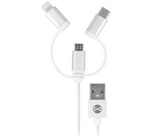Forever datový kabel USB 3IN1 pro APPLE IPHONE 5, MICRO USB, C-TYP, bílý (TFO-N) T_01625