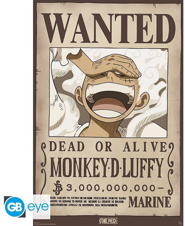 Plakát One Piece - Wanted Luffy Wano (91.5x61)_1686118301