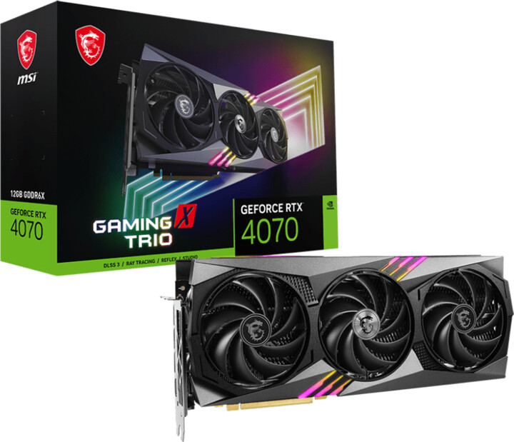 MSI GeForce RTX 4070 GAMING X TRIO 12G, 12GB GDDR6X_1966150855