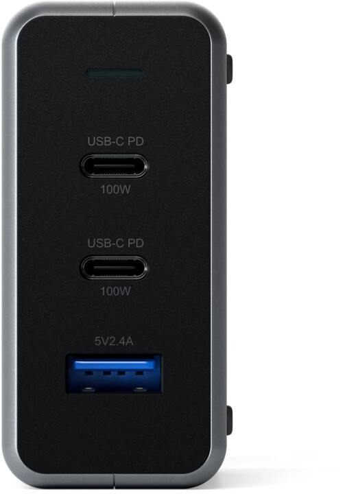 Satechi síťová nabíječka Compact GAN, 2x USB-C PD, USB-A, 100W, šedá_241453597