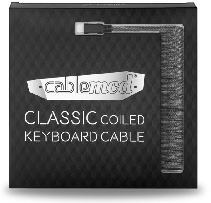 CableMod Classic Coiled Cable, USB-C/USB-A, 1,5m, Carbon Grey_312792824