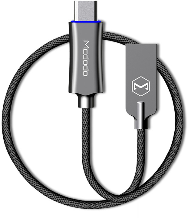 Mcdodo Knight rychlonabíjecí datový kabel USB-C s inteligentním vypnutím napájení, 1,5m, šedá_1318080555