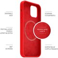 FIXED tvrzený silikonový kryt MagFlow pro iPhone 12 Pro Max, komaptibilní s MagSafe, červená_305701539
