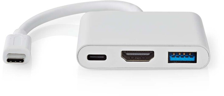 Nedis Multiportový adaptér USB-C, USB-A, USB-C, HDMI, bílá_1257761025