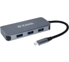 D-Link DUB-2335 6v1, USB-C Hub, 3x USB 3.0, USB-C, LAN 1 Gbps, HDMI 1.4_665673153