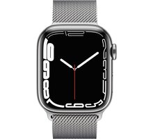 Apple Watch Series 7 Cellular, 45mm, Silver, Stainless Steel, Silver Milanese Loop Cestovní poukaz v hodnotě 100 EUR + Poukaz 200 Kč na nákup na Mall.cz + S pojištěním od Mutumutu dostanete 5 000 Kč zpět - více ZDE + O2 TV HBO a Sport Pack na dva měsíce