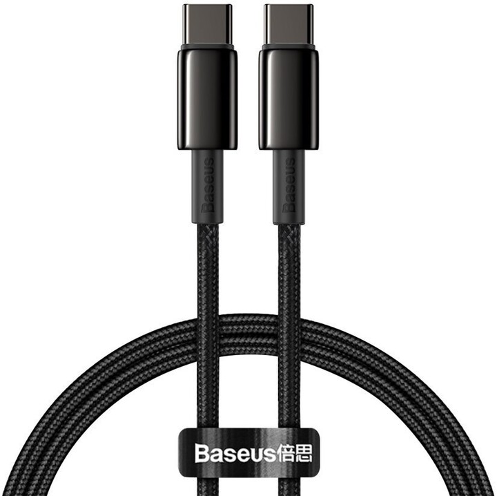 BASEUS kabel USB-C - USB-C, rychlonabíjecí, datový, 100W, 1m, černá_1667022022