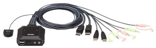 ATEN CS-22DP 2-portový USB DisplayPort KVM přepínač s voličem vzdáleného portu_185116501