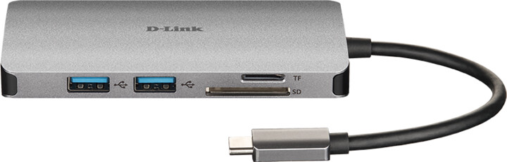 D-Link USB-C Hub 8v1, HDMI, Ethernet, PD, čtečka karet_281463645