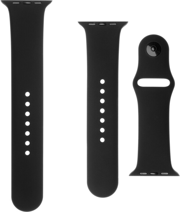 FIXED silikonový řemínek pro Apple Watch, 38/40mm, černá_536601610