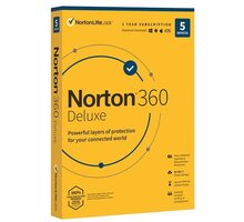 Norton 360 Deluxe 50GB, 5 zařízení, 1 rok - el. licence online Poukaz 200 Kč na nákup na Mall.cz + O2 TV HBO a Sport Pack na dva měsíce