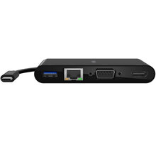 Belkin multimediální adaptér USB-C - USB-A 3.0, HDMI, VGA, RJ45, 4K@30Hz, PD, 100W, černá_1037132074