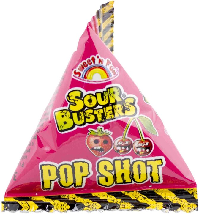 Sour Busters Pop Shots, práskací prášek, 150x3g_404852902