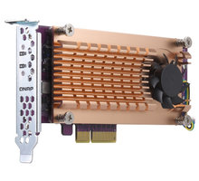 QNAP QM2-2P-344 - Duální rozšiřující karta pro disky SSD M.2 22110/2280 PCIe (Gen3 x4) O2 TV HBO a Sport Pack na dva měsíce