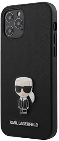 Karl Lagerfeld ochranný kryt Saffiano Iconic pro iPhone 12 Pro Max, černá_148201213