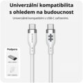 Hyper® nabíjecí kabel Silicone USB-C, 240W, 2m, bílá_327949463